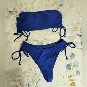 Vibrant Blue Bandeau Bikini